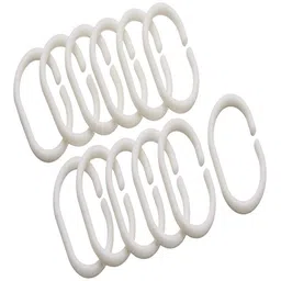 ambbi collections Cream PVC Solid 7ft Blackout Eyelet Shower Curtain image 4