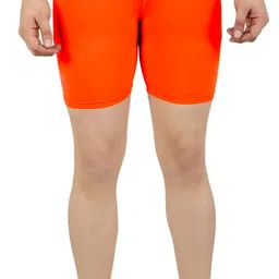 never lose Solid Men Orange Tights image 2