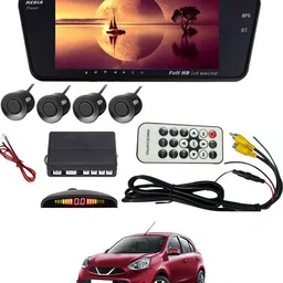 maties 7inch LED Car Rearview Monitor Mirror With Touch Button & Black Sensor 152 Black LCD-picture-28