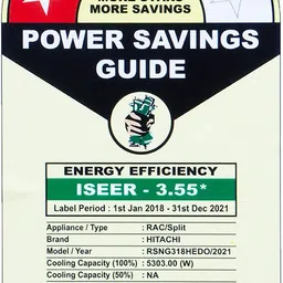 hitachi 1.5 Ton 3 Star Split AC- White image 5