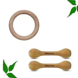 shivangi-creation Wooden Teether newborn Teethers Chusni Soother Teething Ring baby Teething Toys Teether-picture-35