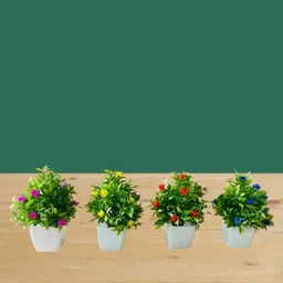 rakano Artificial Plants Small Indoor PottedSmal Plants for Home Decor Bathroom Office Bonsai Wild Artificial Plantwith Pot image 2