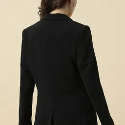 allen solly Women Solid Single Breasted Formal Blazer image 3