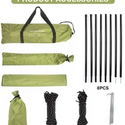 sthira Car Side Awning Sun Shelter UPF 50 Plus Tailgate Awning for Camping Travel Road Tent - For 6 Persons image 3