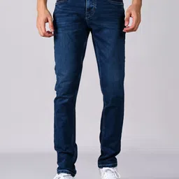 integriti Men Skinny Mid Rise Dark Blue Jeans image 1