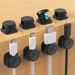 MAK (Pack of 8) Magnetic Cable Organizer Clips – Self-Adhesive Wire Management Cable Protector-image-16