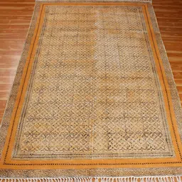 casavani Brown Cotton Geometric 3x5 Hand Woven Dhurrie image 1