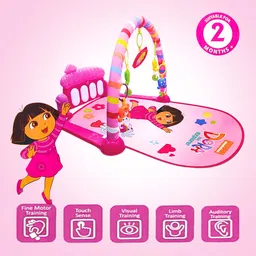 rainbow riders Dora Musical Baby Play Gym Piano Mat & Fitness Rack for Infants 0-2 Yrs image 3