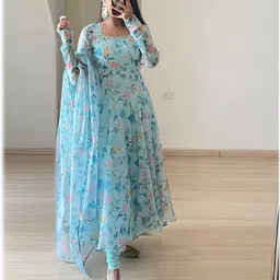 houseofcommon Georgette Stitched Anarkali Gown-picture-25