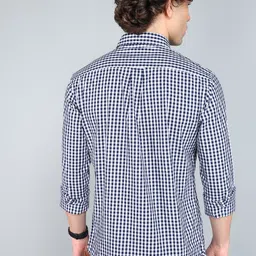 u.s. polo assn. Men Regular Fit Checkered Cut Away Collar Casual Shirt image 4