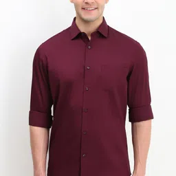 allen solly Men Slim Fit Solid Spread Collar Casual Shirt-picture-11
