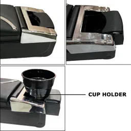 oshotto PU Leather AR-02 Car Armrest Console Box For Grand i10 Black Car Armrest image 4
