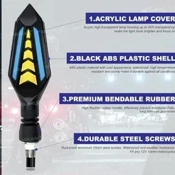 bikebloom Side, Rear, Front Xenon Indicator Light for TVS, Bajaj, Hero, KTM Apache RTR 150, Pulsar 150 DTS-i, Platina 100, Duke 190, Splendor Plus, Duke 180 image 3