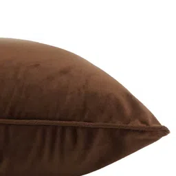 Dark Grey Solid Velvet 12 x 12 Inches Cushion Cover by Zeba image 4