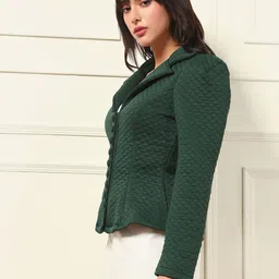 tandul QUILTED Solid Coat For Women image 4