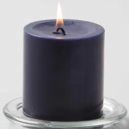aromatic fables Classic Set Of 3 Dark Purple Wax Pillar Candles image 4