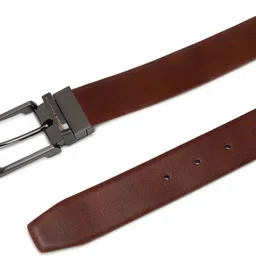 louis philippe Men Tan Genuine Leather Belt image 3