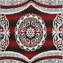 the fresh livery Red, Black Cotton Carpet image 2