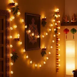 kanvika 15 LEDs 3 m Yellow Steady Flower Rice Lights image 2