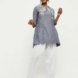 max Cotton Blend Solid Patiala image 2