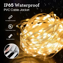 fizzytech 100 LEDs 20 m Yellow Steady String Rice Lights image 3