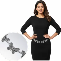 imli gift Women Evening, Party, Casual Silver Metal Belt-picture-36