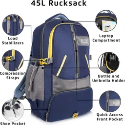 ms decent luggage ANTIC RS Rucksack - 45 L (BLACK) Rucksack - 45 L image 3