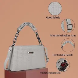 fadedge Grey Women Sling Bag CROSSBODY AND SHOULDER BAG (KRS-001) image 2