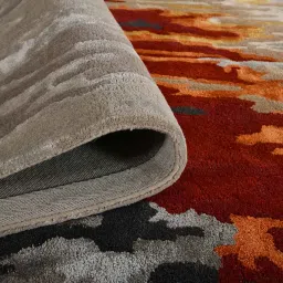 saraswati global Off White Abstract Wool And Viscose 6X9 Hand-Tufted Carpet image 5