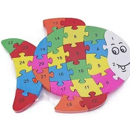 Wooden Fish 3D Puzzle with 26 Alphabets(A-Z) and Numbers (1-26)-image-27