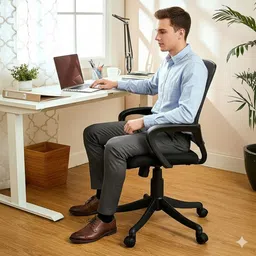 tdf Ergonomic Design and Adjustable Height Chair Fabric Office Arm Chair Fabric Office Conference Chair image 2