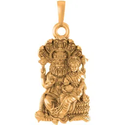 akshat sapphire 22 Ct Gold Plated Silver (92.5% Purity) God Laxmi Narsimha (Big Size) Pendant Gold-plated Sterling Silver Pendant-picture-10