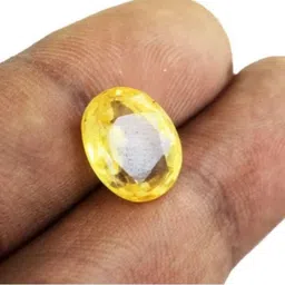 RS GEMS 6.15 Carat Neturel Yellow Shappire Pukhraj Stone For Mens Sapphire Stone-picture-48