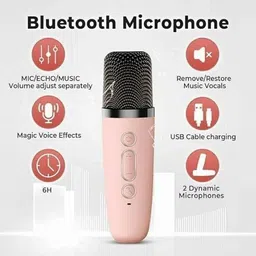 AR Enterprise Budgetfinds Portable Wireless Bluetooth Karaoke Speaker with Mic 5 W Bluetooth Party Speaker image 3