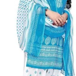 thira Unstitched Crepe Salwar Suit Material Printed image 4