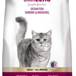 grain zero Ocean Fish, Sardine, and Mackeral 20 kg Dry Adult Cat Food image 1