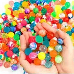 aakrish 18 Pc Multi Print Small Crazy Jumping Balls/Bouncing Ball ,Return Gift for kids Handball image 2