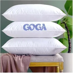 goga LUXURY Cotton Solid Sleeping Pillow Pack of 3-picture-19