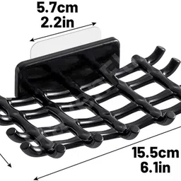 havenflix Self Draining Soap Holder, Wall Mounted Plastic Soap Dish Case (Pack of 2) image 2