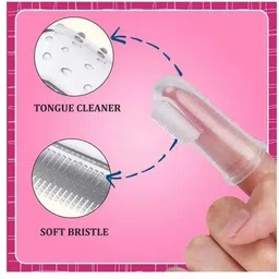vmshoppingmall Baby Silicone Finger ToothBrush with case for Easy Cleaning Ultra Soft Toothbrush image 5