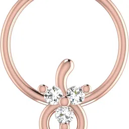 avsar Bhakti 18kt Diamond Rose Gold Nose Wire-picture-10