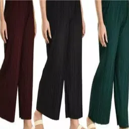 m y textile Pack of 5 Women Relaxed Multicolor Lycra Blend Trousers-picture-18