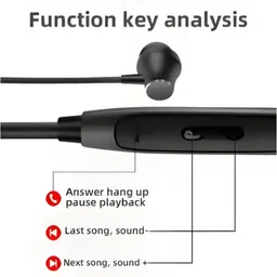aizina 200mAh Wireless Audio Neckband Magnetic Design 250-Hour Standby_VCH Bluetooth & Wired Headset image 3