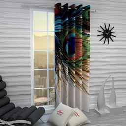 home sizzler 275 cm (9 ft) Polyester Room Darkening Long Door Curtain Single Curtain-picture-17