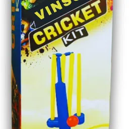 vinsonsports Junior Cricket Kit for Kids with Bat, Ball, Stumps & Stand | Indoor Outdoor Play Cricket Kit image 5