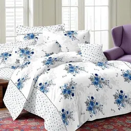 halen Cotton Double Flat 210 TC Printed Bedsheet-picture-23