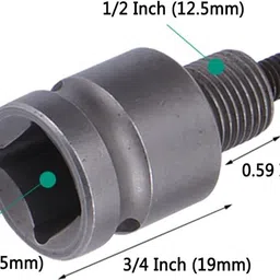 uptodateprouducts 1.5-13mm Capacity Key Drill Chuck for Air Impact Wrench Converter Conversion image 5