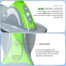 baybee Magic Swing Car for Kids Twister Push Rider Toy for Baby car with Lights & Music Rideons & Wagons Non Battery Operated Ride On image 2