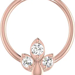 avsar Aaina 18kt Diamond Rose Gold Nose Wire-picture-17