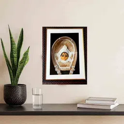 edha fashion Multicolor Handcrafted Durga Maa Decorative Wall Frame image 4